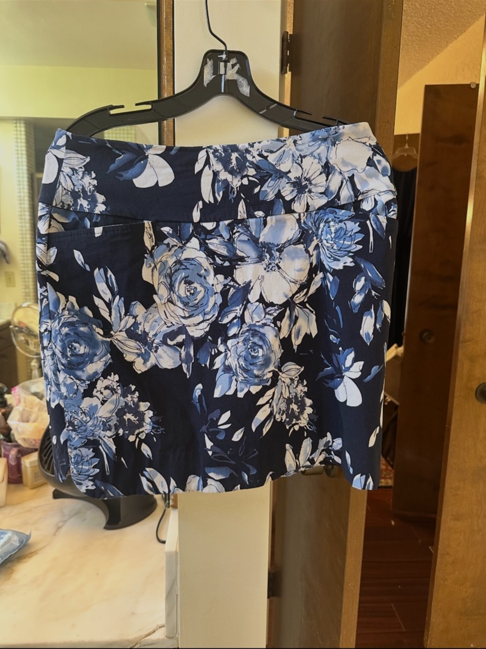 Women’s Floral Navy Blue Skirt